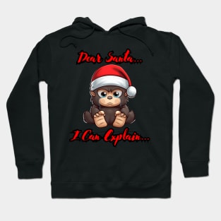 Dear Santa I Can Explain Monkey Hoodie